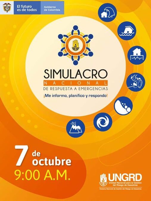 Prepárese este 7 de octubre para hacer parte del simulacro nacional