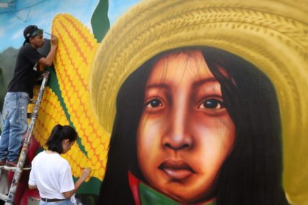 Con mural, jóvenes del municipio de Planadas hicieron homenaje al Tolima