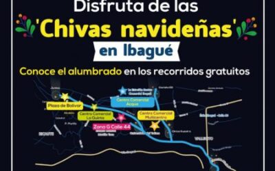 Prográmese y disfrute en chiva del alumbrado navideño de Ibagué