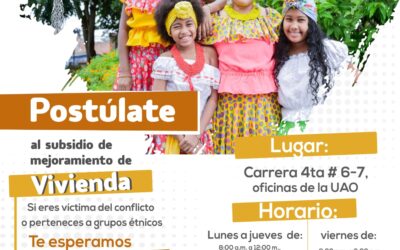 Víctimas del conflicto y grupos étnicos pueden postularse al subsidio de mejoramiento de vivienda 