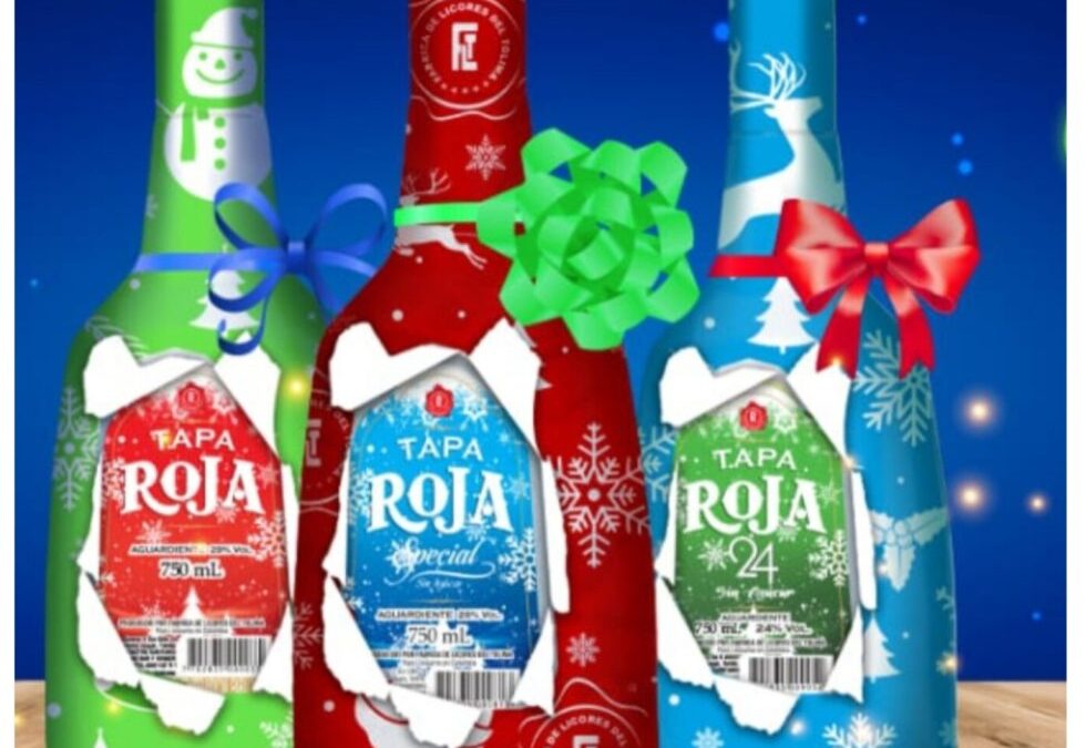 Aguardiente Tapa Roja nos muestra los colores de la Navidad