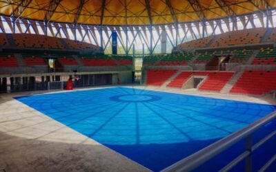 Avanza la aplicación del campo sintético para el Mundial de Patinaje Artístico de Ibagué