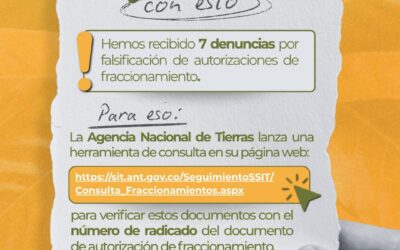 ANT lanza micrositio para que notarías y ciudadanos verifiquen legalidad sobre procedimientos que adelanta la entidad